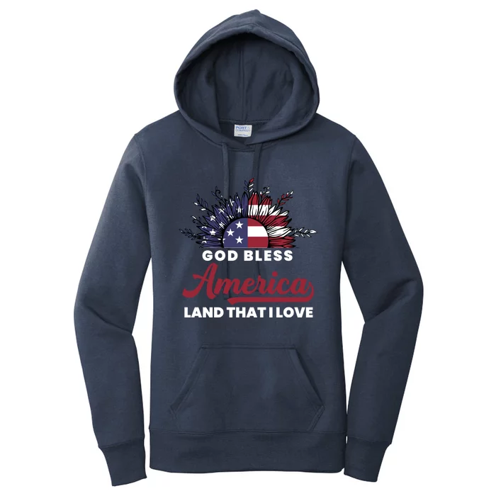 America The Land I Love Fun Memorial Day Veteran Graphic Gift Women's Pullover Hoodie