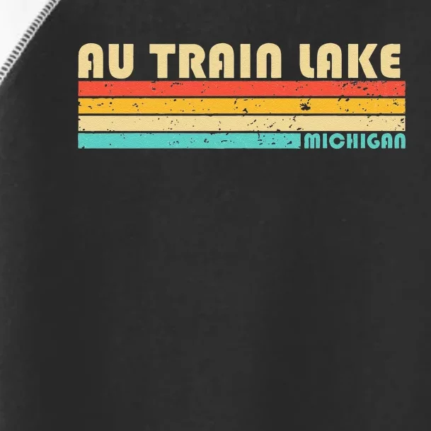 AU TRAIN LAKE MICHIGAN Funny Fishing Camping Summer Toddler Fine Jersey T-Shirt