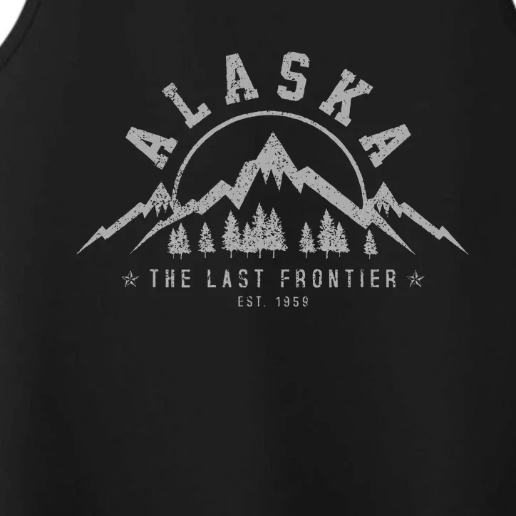 Alaska The Last Frontier Est. 1959 Mountains Nature Performance Tank