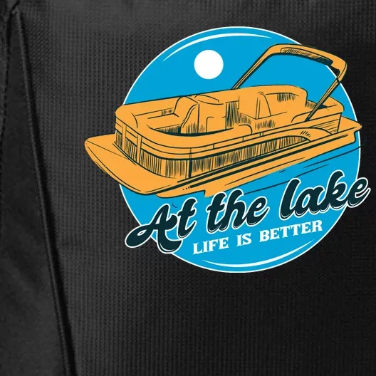 At The Lake Life Is Better Pontoon City Backpack