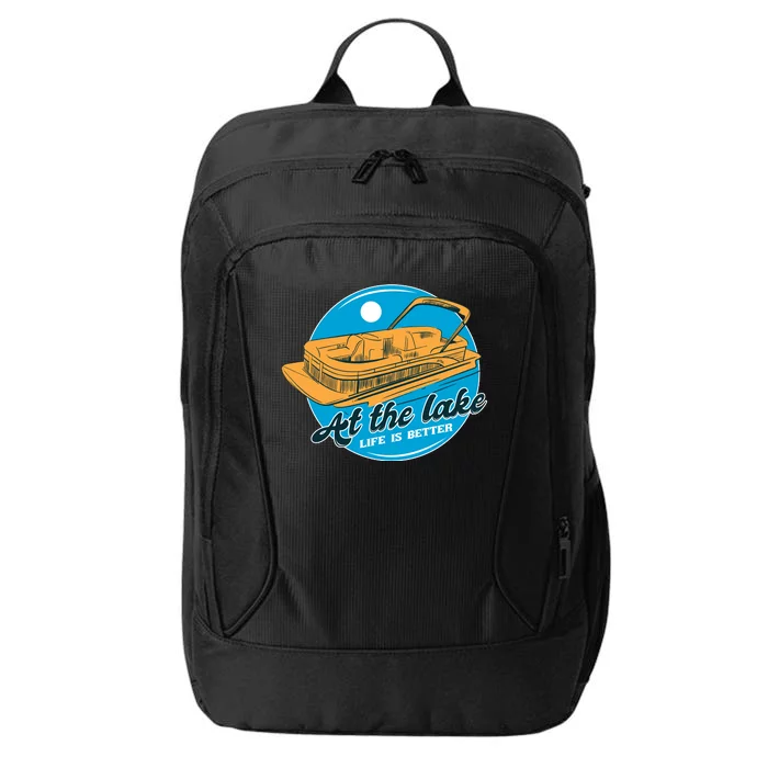 At The Lake Life Is Better Pontoon City Backpack