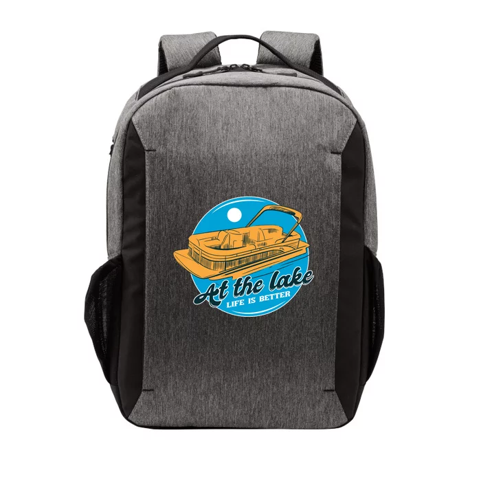 At The Lake Life Is Better Pontoon Vector Backpack