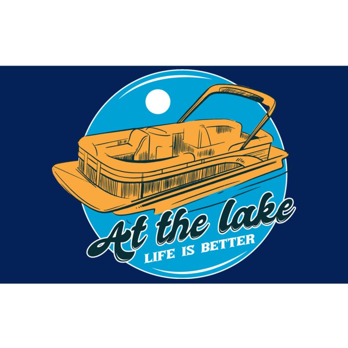 At The Lake Life Is Better Pontoon Bumper Sticker