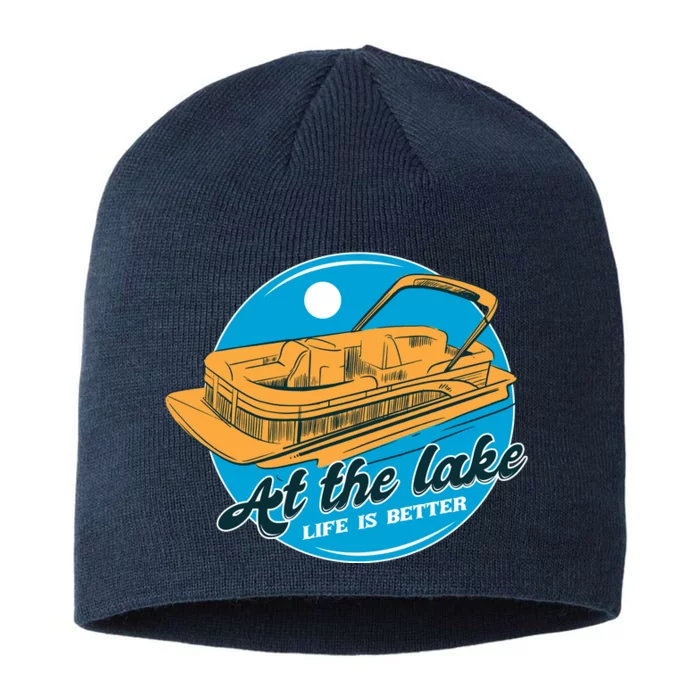 At The Lake Life Is Better Pontoon 8 1/2in Sustainable Knit Beanie