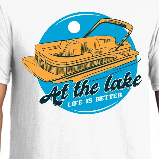 At The Lake Life Is Better Pontoon Pajama Set