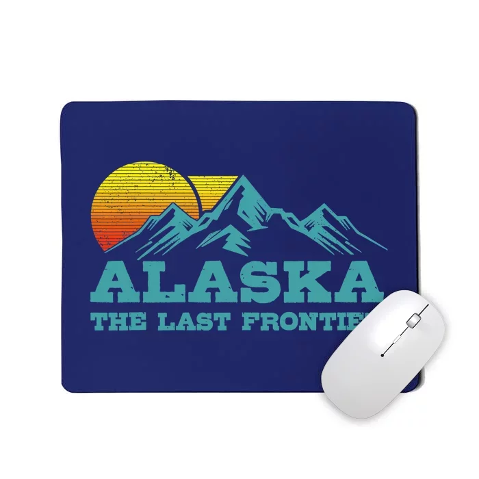 Alaska The Last Frontier Vintage Mountains Sunset Souvenir Mousepad