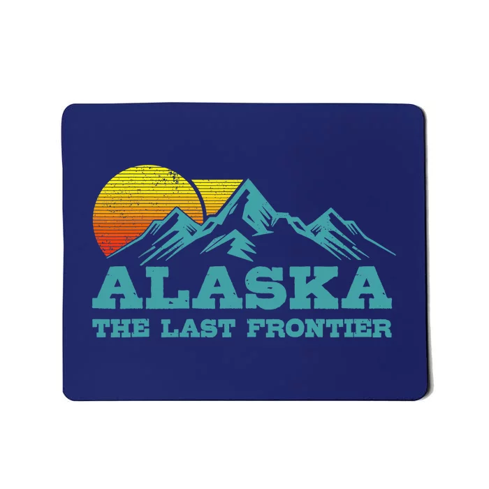 Alaska The Last Frontier Vintage Mountains Sunset Souvenir Mousepad