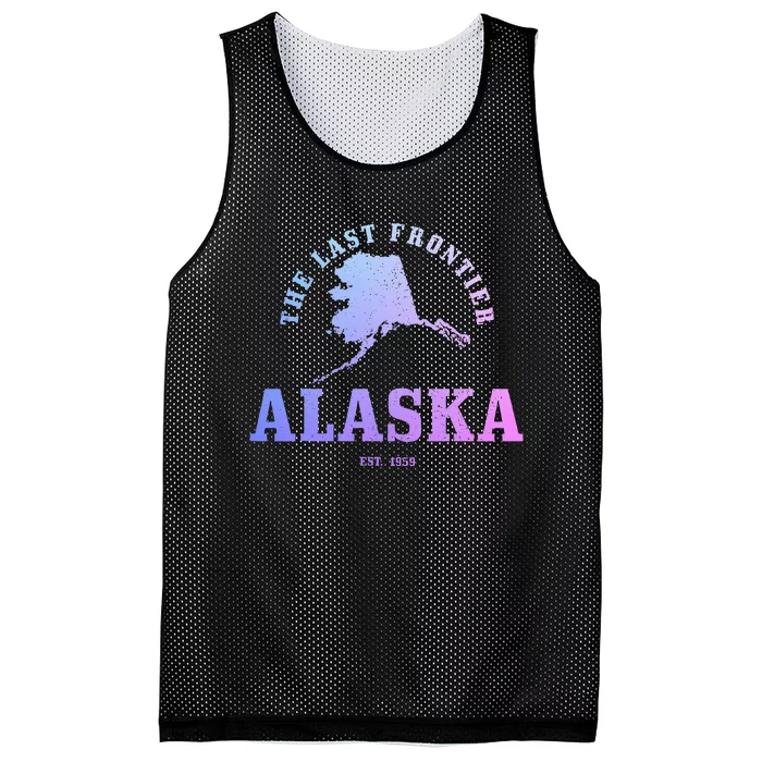 Alaska The Last Frontier State Map Est. 1959 Vintage Mesh Reversible Basketball Jersey Tank