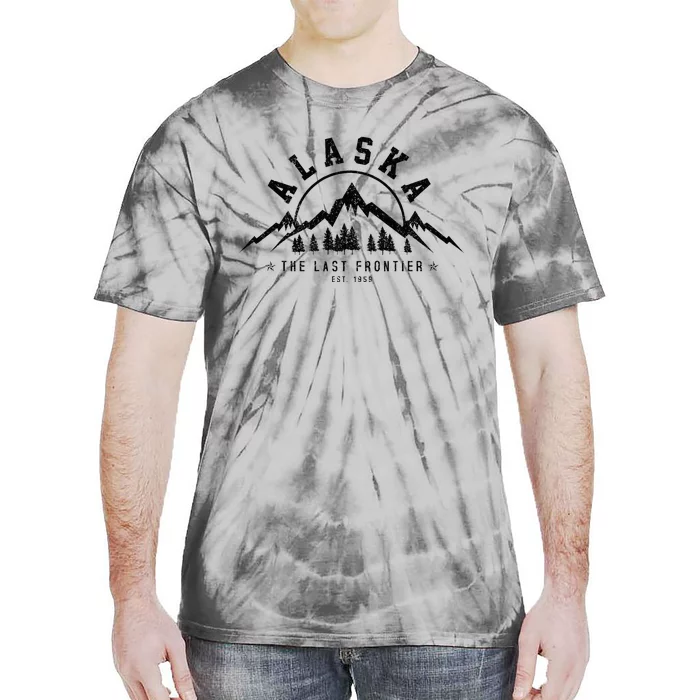 Alaska The Last Frontier Est. 1959 Mountains Nature Tie-Dye T-Shirt