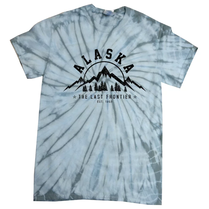 Alaska The Last Frontier Est. 1959 Mountains Nature Tie-Dye T-Shirt