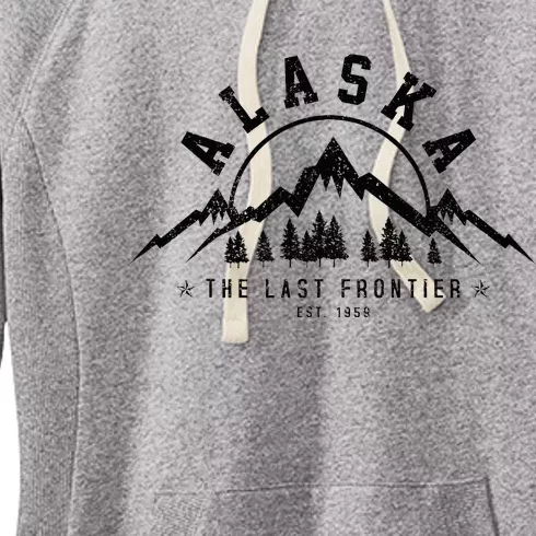 Alaska The Last Frontier Est. 1959 Mountains Nature Women's Fleece Hoodie