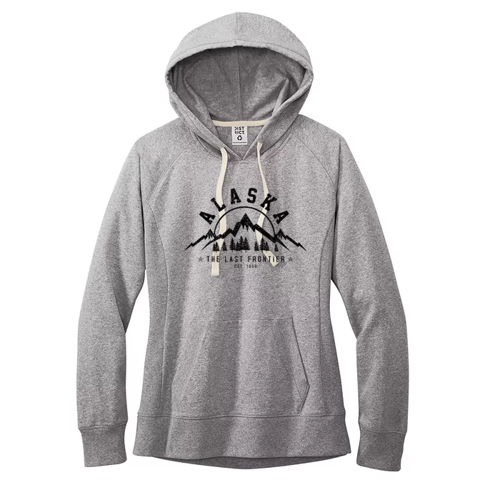 Alaska The Last Frontier Est. 1959 Mountains Nature Women's Fleece Hoodie