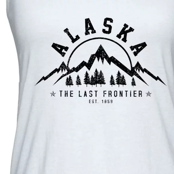 Alaska The Last Frontier Est. 1959 Mountains Nature Ladies Essential Flowy Tank