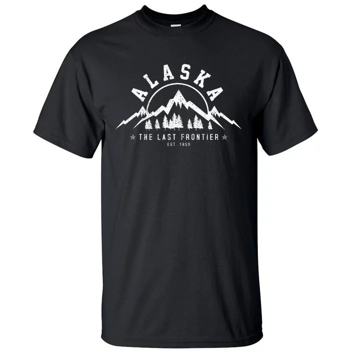 Alaska The Last Frontier Est. 1959 Mountains Nature Gift Tall T-Shirt