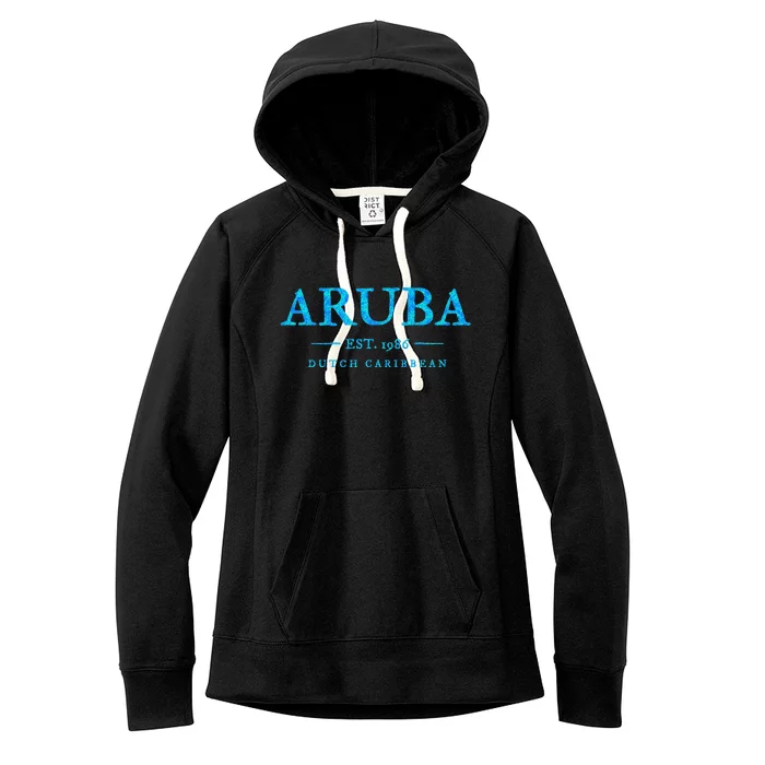 Aruba Throwback Letter Souvenir Women's Fleece Hoodie