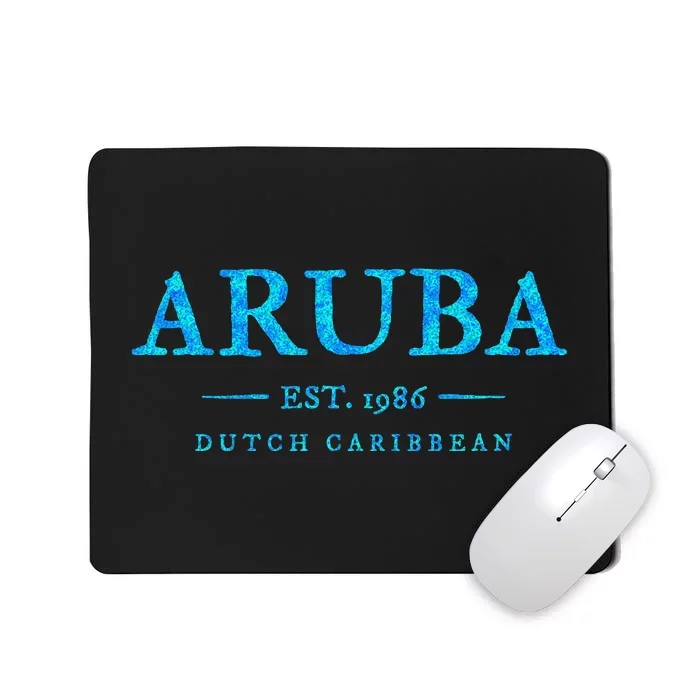 Aruba Throwback Letter Souvenir Mousepad