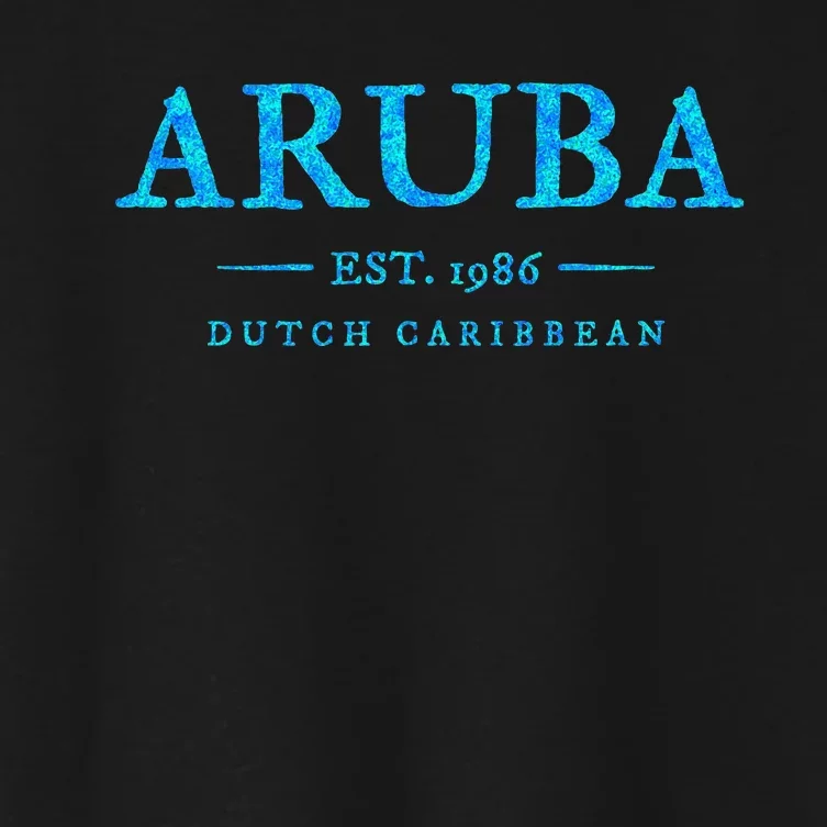 Aruba Throwback Letter Souvenir Women's Crop Top Tee