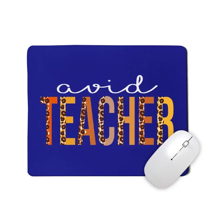 Avid Teacher Leopard Squad Cute Fall Autumn Thanksgiving Mousepad