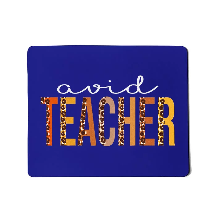 Avid Teacher Leopard Squad Cute Fall Autumn Thanksgiving Mousepad