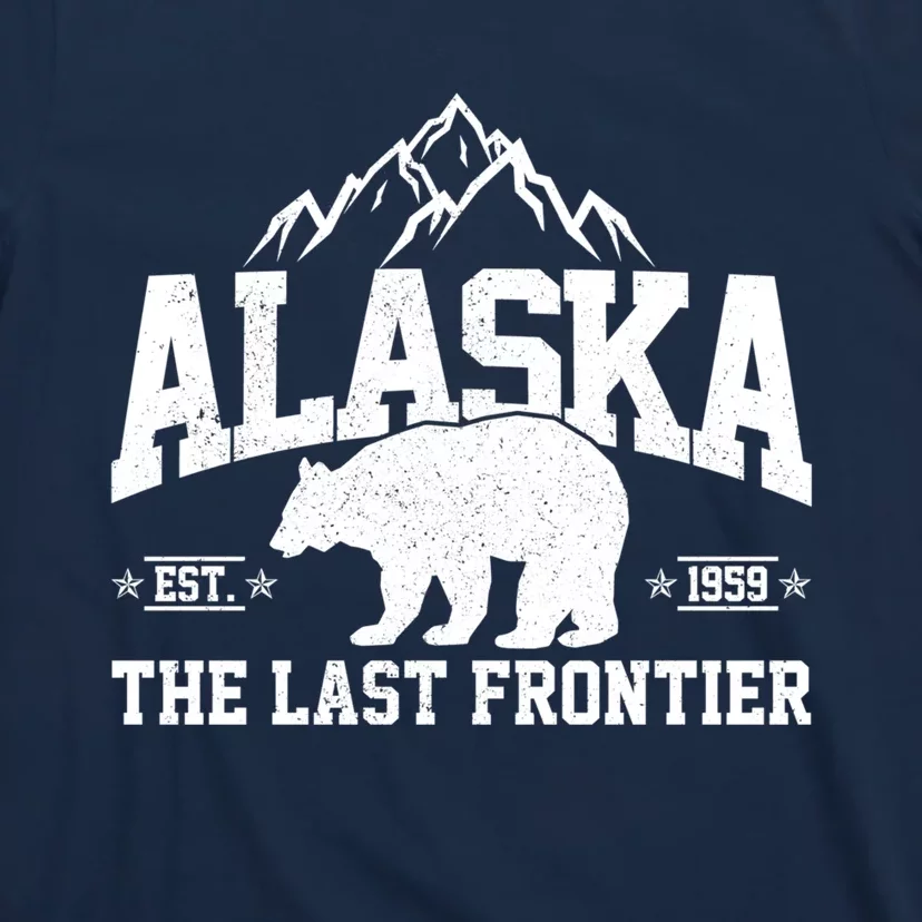 Alaska The Last Frontier EST 1959 Grizzly Bear Mountains T-Shirt