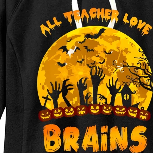 All Teacher Love Brains Women's Fleece Hoodie