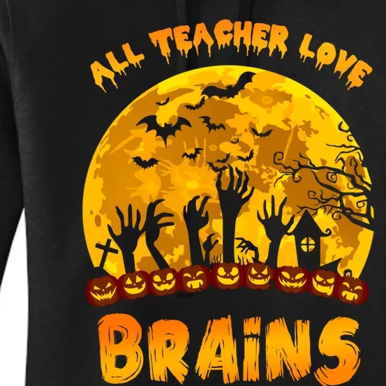 All Teacher Love Brains Women's Pullover Hoodie