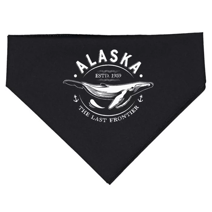 Alaska The Last Frontier Whale Home Cruise USA-Made Doggie Bandana