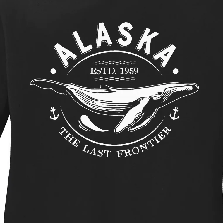 Alaska The Last Frontier Whale Home Cruise Ladies Long Sleeve Shirt