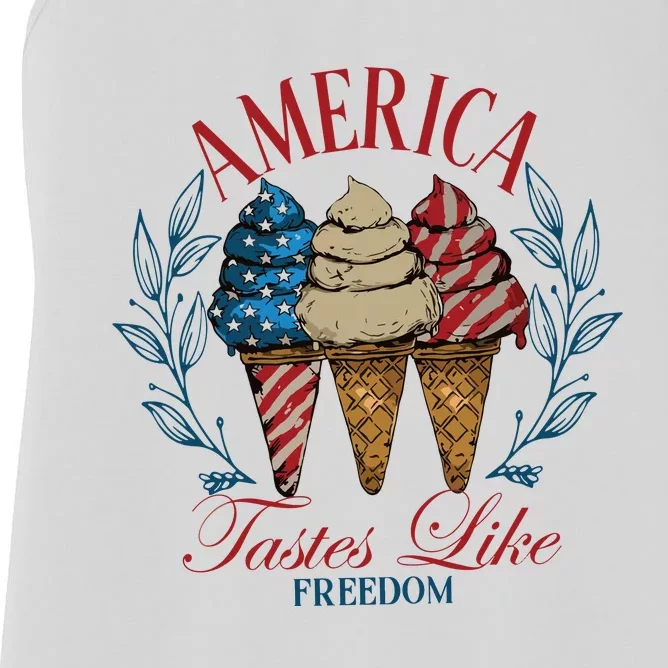 America Tastes Like Freedom America Women's Racerback Tank