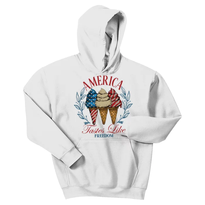 America Tastes Like Freedom America Kids Hoodie