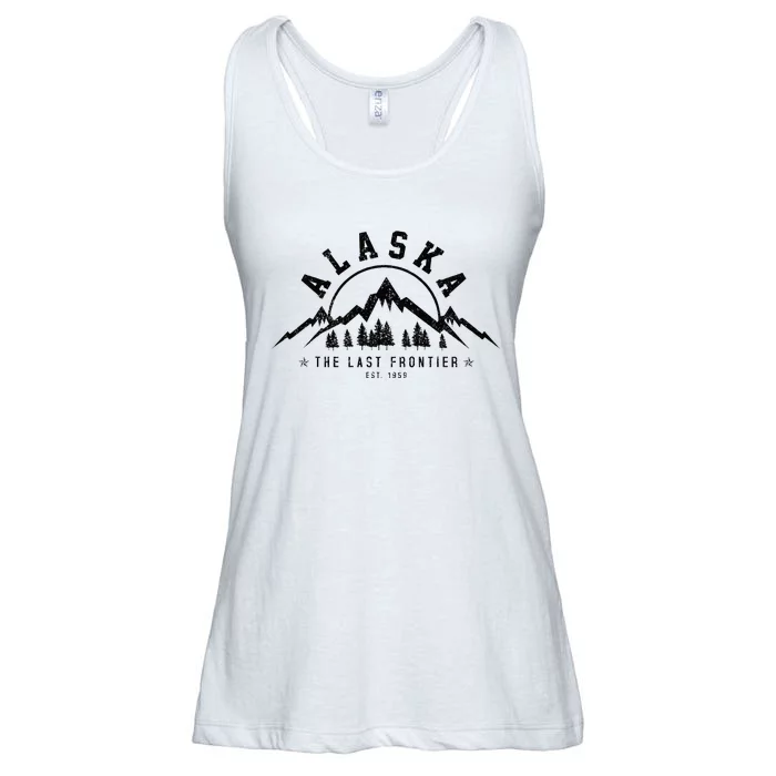 Alaska The Last Frontier Est. 1959 Mountains Nature Gift Ladies Essential Flowy Tank