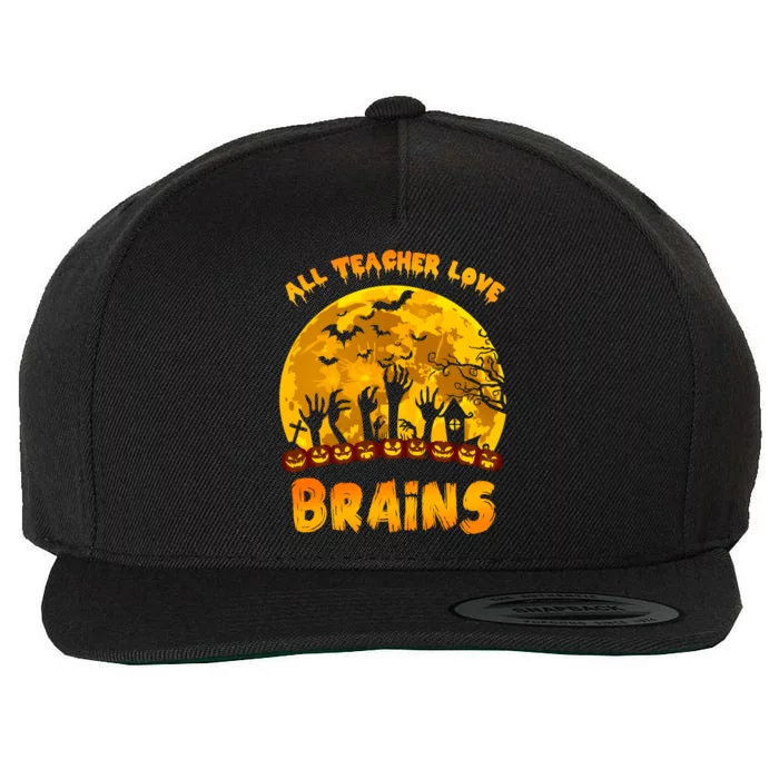 All Teacher Love Brains Wool Snapback Cap