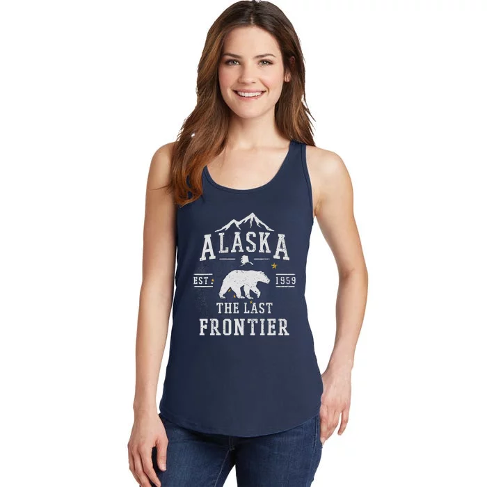 Alaska The Last Frontier Adventure Alaskan Home Gift Ladies Essential Tank