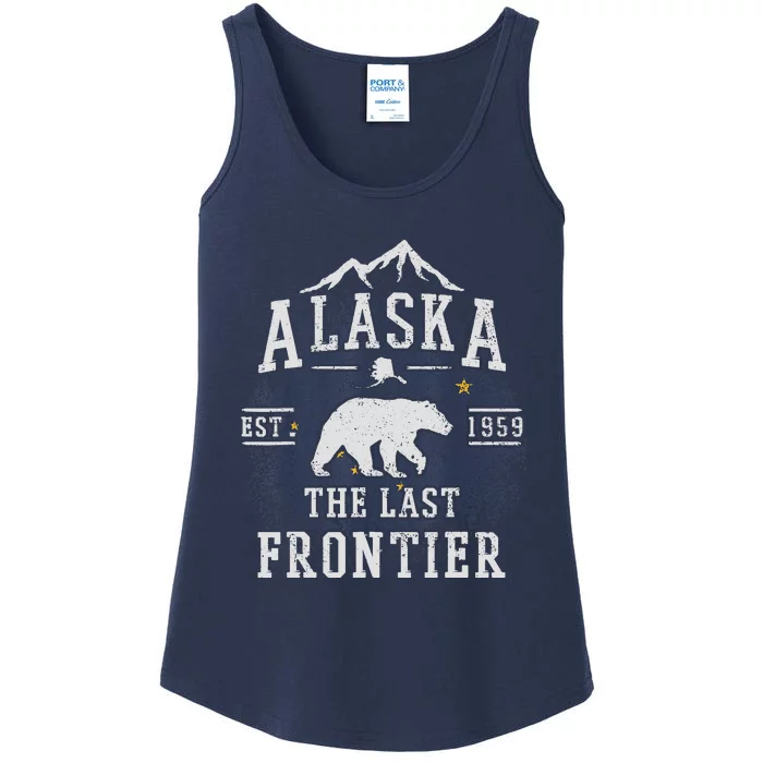 Alaska The Last Frontier Adventure Alaskan Home Gift Ladies Essential Tank