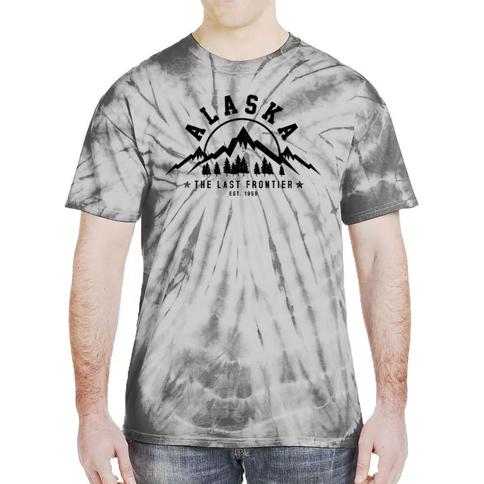 Alaska The Last Frontier Est. 1959 Mountains Nature Gift Tie-Dye T-Shirt