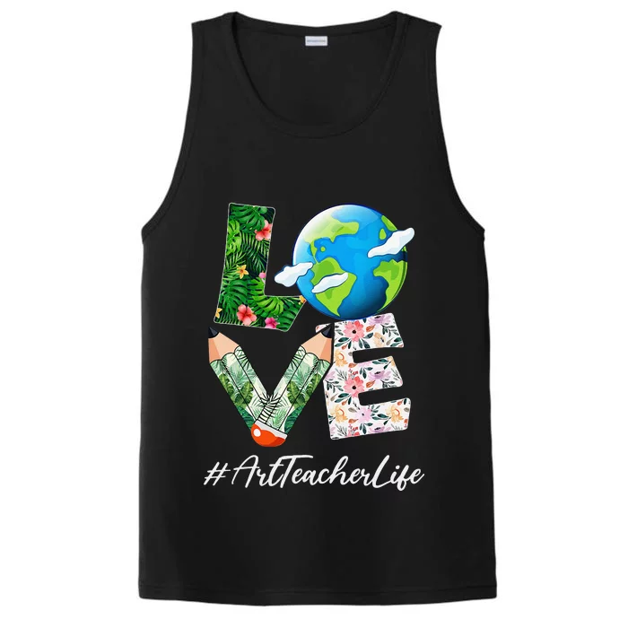 Art Teacher Love World Earth Day Anniversary Save The Planet Performance Tank