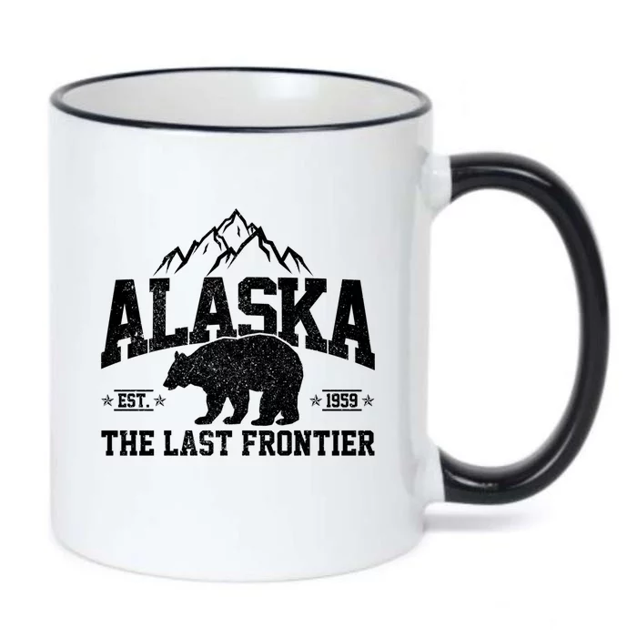 Alaska The Last Frontier Est 1959 Grizzly Bear Mountains Cool Gift Black Color Changing Mug