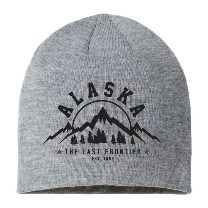 Alaska The Last Frontier Est 1959 Mountains Nature Gift 8 1/2in Sustainable Knit Beanie