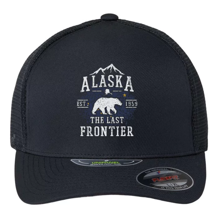 Alaska The Last Frontier Shirts Adventure Alaskan Home Gift Flexfit Unipanel Trucker Cap