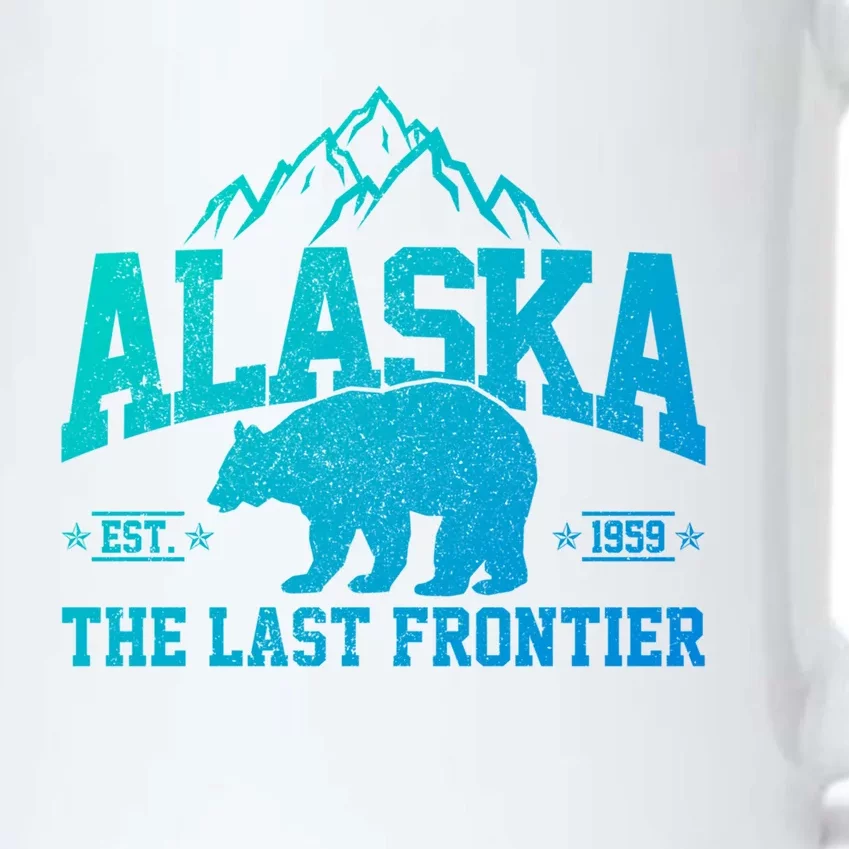 Alaska The Last Frontier Est 1959 Grizzly Bear Mountains Cool Gift Black Color Changing Mug