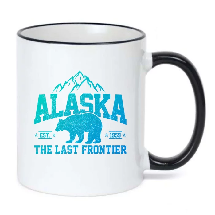 Alaska The Last Frontier Est 1959 Grizzly Bear Mountains Cool Gift Black Color Changing Mug