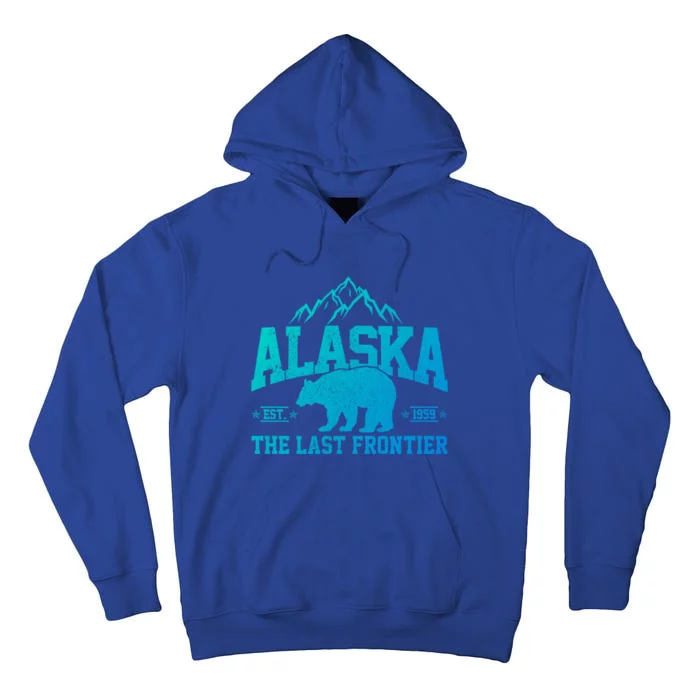 Alaska The Last Frontier Est 1959 Grizzly Bear Mountains Cool Gift Tall Hoodie