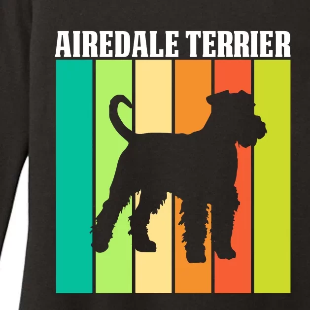 Airedale Terrier Lover Graphic Womens CVC Long Sleeve Shirt