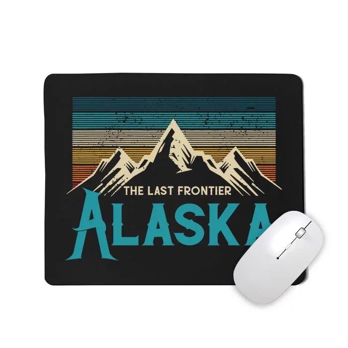 Alaska The Last Frontier Vintage Mountains Nature Gift Mousepad