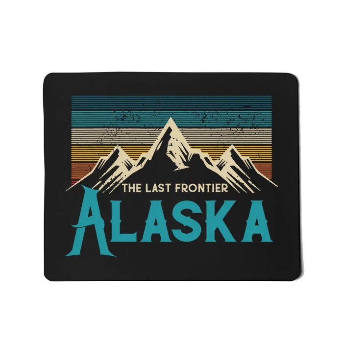 Alaska The Last Frontier Vintage Mountains Nature Gift Mousepad