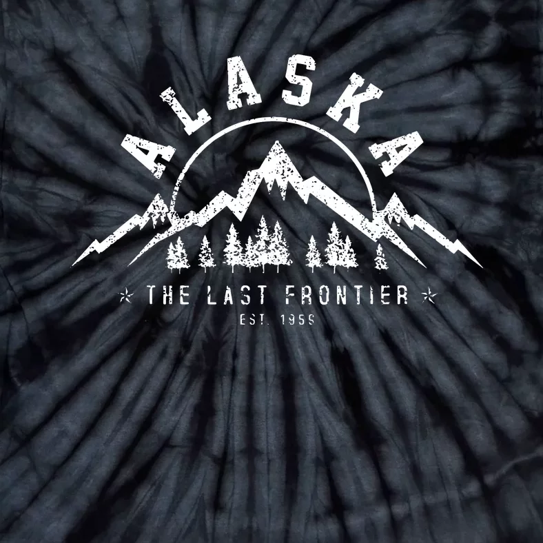 Alaska The Last Frontier Est 1959 Mountains Nature Gift Tie-Dye T-Shirt