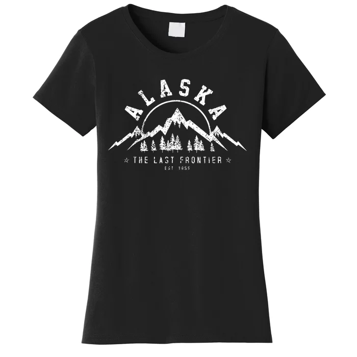 Alaska The Last Frontier Est 1959 Mountains Nature Gift Women's T-Shirt