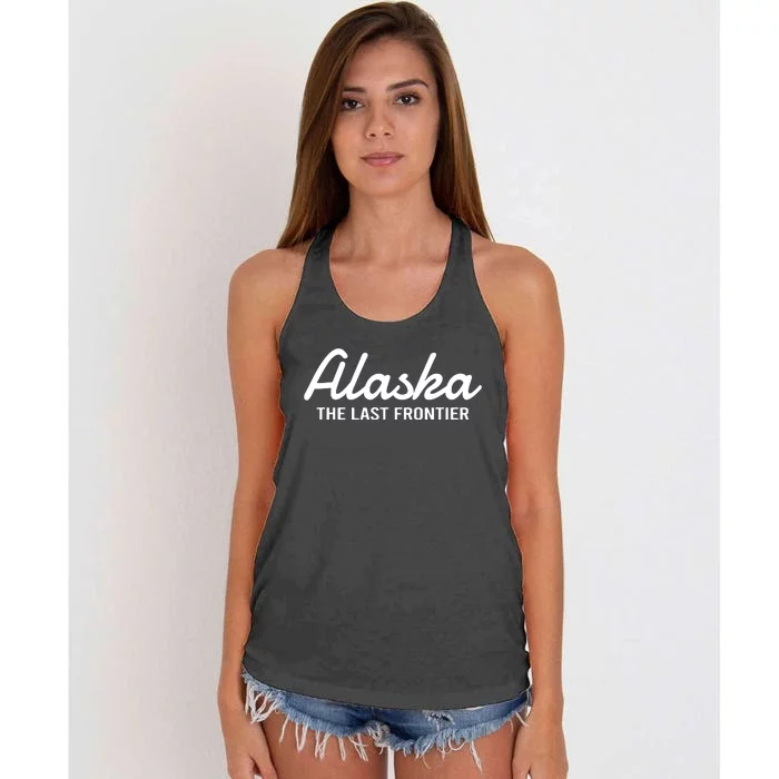 Alaska The Last Frontier Throwback Design Classic Women's Knotted Racerback Tank