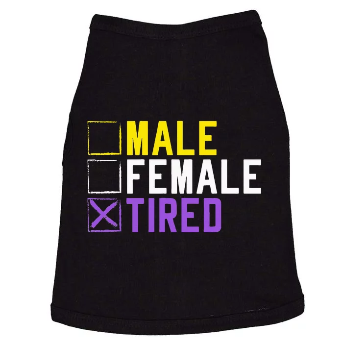 Asexual Transexual Lgbt Pride Gift Tired Non Binary Doggie Tank