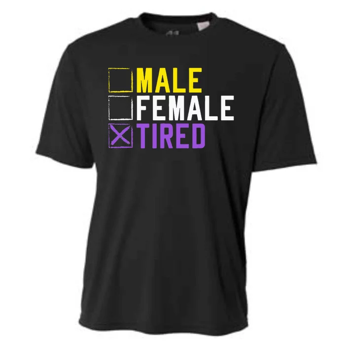 Asexual Transexual Lgbt Pride Gift Tired Non Binary Cooling Performance Crew T-Shirt